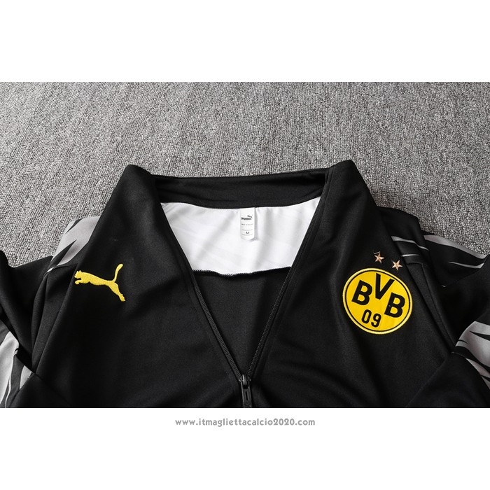 Tuta da Track Giacca Borussia Dortmund 2020 2021 Nero